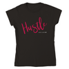 'HUSTLE WITH LOVE' Collection Women's T-shirt, Black & Crimson