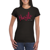'HUSTLE WITH LOVE' Collection Women's T-shirt, Black & Crimson